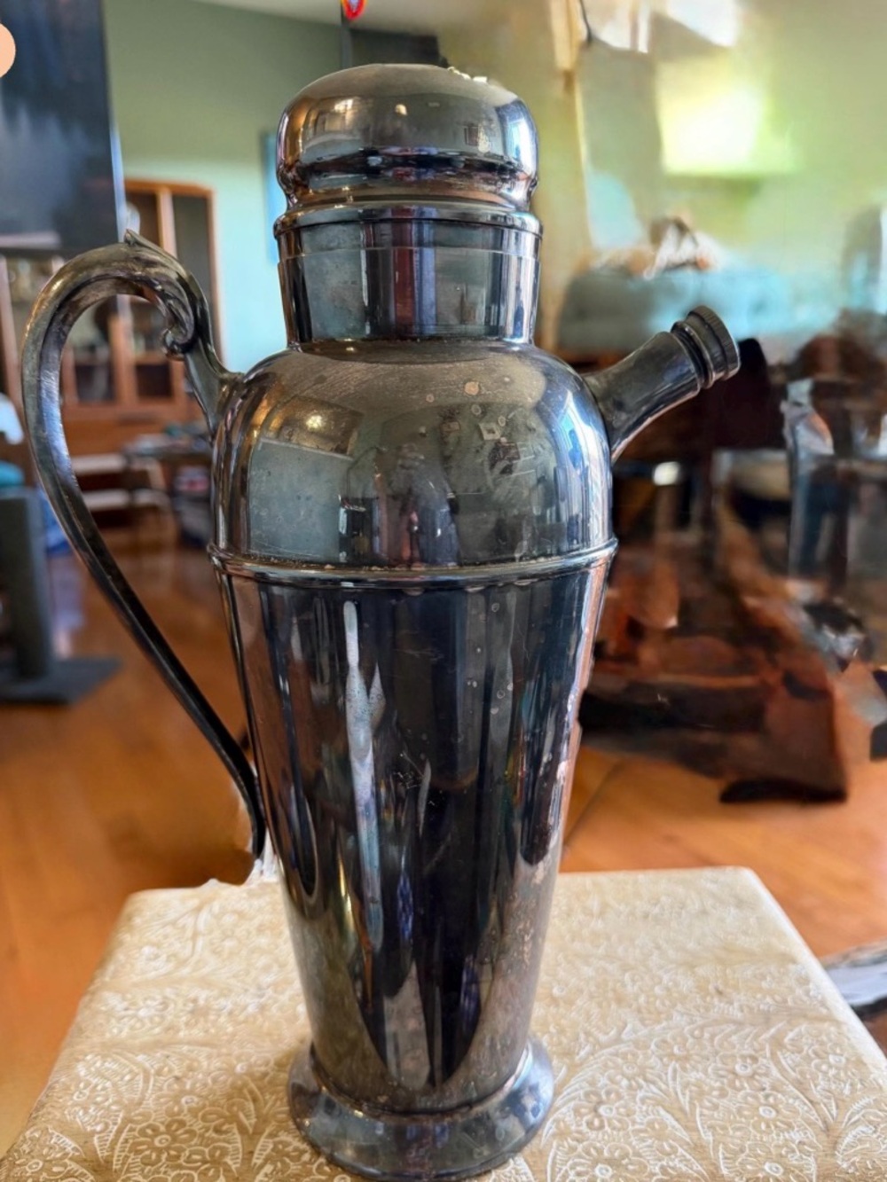 Vintage Silver-Plate Cocktail Shaker Pitcher